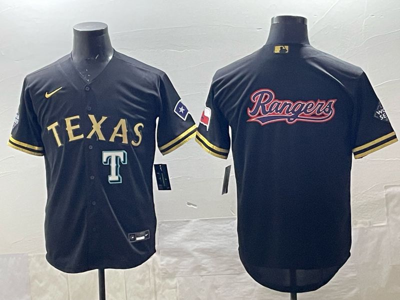 Men 2025 Texas Rangers Blank Black Game Nike MLB Jersey style 09->texas rangers->MLB Jersey